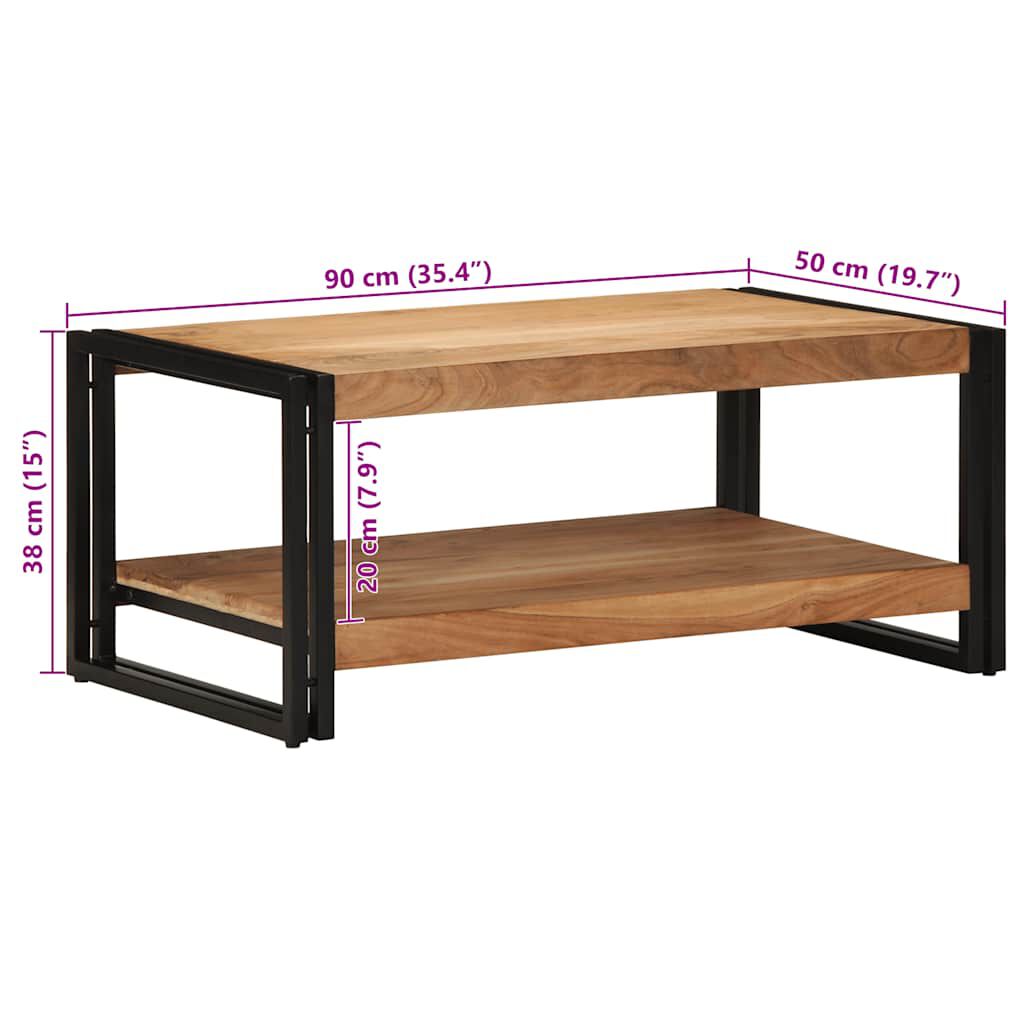 vidaXL Τραπεζάκι σαλονιού 90x50x38 cm μασίφ ξύλο ακακίας