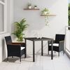 vidaXL Σέτ φαγητού για κήπο με μαξιλάρι 5 pcs Γκρι Πολυ ράταν