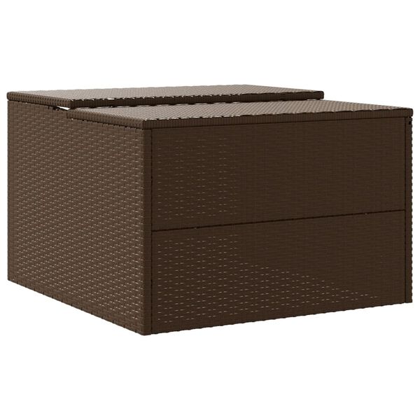 vidaXL Σκέπαστρο για Χλοοκοπτ. Ρομπότ Καφέ 86x90x52/57 εκ. Συνθ. Ρατάν