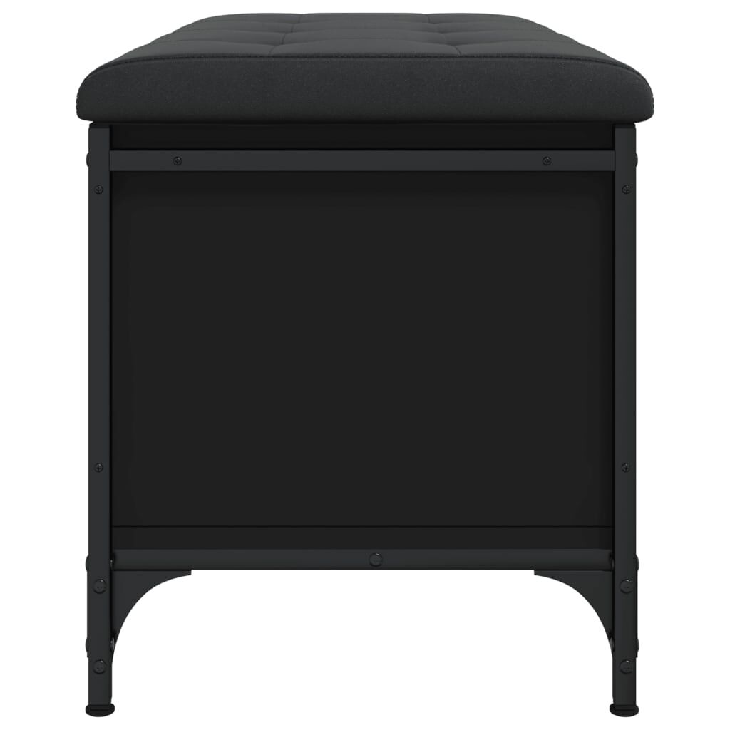 vidaXL Παγκάκι Αποθήκευσης Μαύρο 82x42x45 εκ. από Επεξεργασμένο Ξύλο