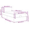 vidaXL Οθωμανικό κρεβάτι με στρώμα & LEDs Μαύρο 90x200 cm Ύφασμα