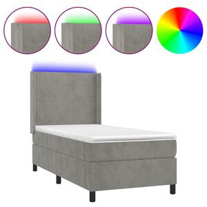 vidaXL &Kappa;&rho;&epsilon;&beta;ά&tau;&iota; Boxspring &mu;&epsilon; &Sigma;&tau;&rho;ώ&mu;&alpha; & LED &Alpha;&nu;.&Gamma;&kappa;&rho;&iota; 100x200 &epsilon;&kappa;. &Beta;&epsilon;&lambda;&omicron;ύ&delta;&iota;&nu;&omicron;