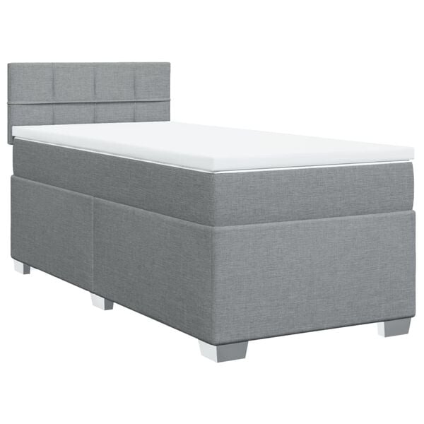 vidaXL &Kappa;&rho;&epsilon;&beta;ά&tau;&iota; Boxspring &mu;&epsilon; &Sigma;&tau;&rho;ώ&mu;&alpha; &Alpha;&nu;&omicron;&iota;&chi;&tau;ό &Gamma;&kappa;&rho;&iota; 90x190 &epsilon;&kappa;. &Upsilon;&phi;&alpha;&sigma;&mu;ά&tau;&iota;&nu;&omicron;