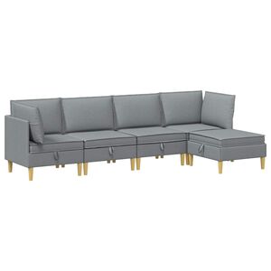 vidaXL &Sigma;&epsilon;&tau; &Epsilon;&pi;ί&pi;&lambda;&omega;&nu; &Sigma;&alpha;&lambda;&omicron;&nu;&iota;&omicron;ύ &mu;&epsilon; &mu;&alpha;&xi;&iota;&lambda;ά&rho;&iota; 5 pcs &Alpha;&nu;&omicron;&iota;&chi;&tau;ό &gamma;&kappa;&rho;&iota; Ύ&phi;&alpha;&sigma;&mu;&alpha;