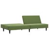 vidaXL Καναπές Κρεβάτι Διθέσιος Ανοιχτό Πράσινο Βελούδινος