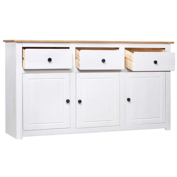 vidaXL Μπουφές Λευκός 135 x 40 x 80 εκ. από Ξύλο Πεύκου Σειρά Panama