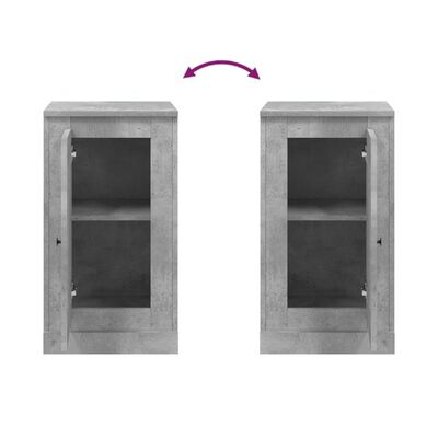 vidaXL Ντουλάπια 2 τεμ. Γκρι Σκυροδέματος 37,5x35,5x67,5 εκ. Επ. Ξύλο