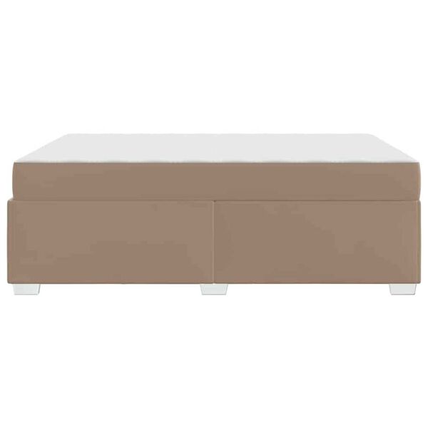 vidaXL Σκελετός Κρεβατιού Καπουτσίνο 160 x 200 cm Τεχνητό δέρμα