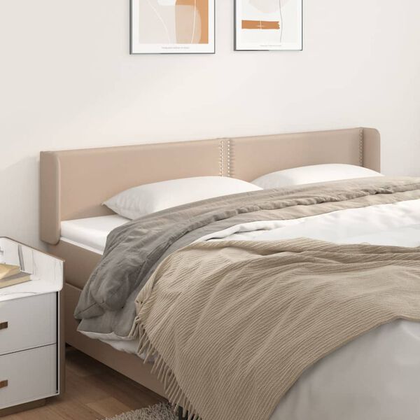 vidaXL Κεφαλάρι με Πτερύγια Καπουτσίνο 183x16x78/88εκ. Συνθετικό Δέρμα