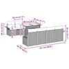 vidaXL Σετ Καναπέ Κήπου με μαξιλάρι 9 pcs Καφέ Πολυ ράταν
