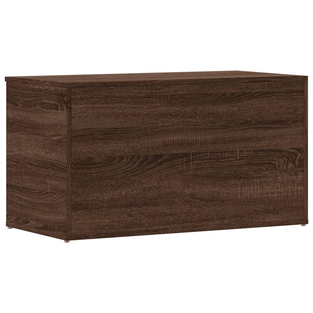 vidaXL Μπαούλο Αποθήκευσης Καφέ Δρυς 84x42x46 εκ. Επεξεργασμένο Ξύλο