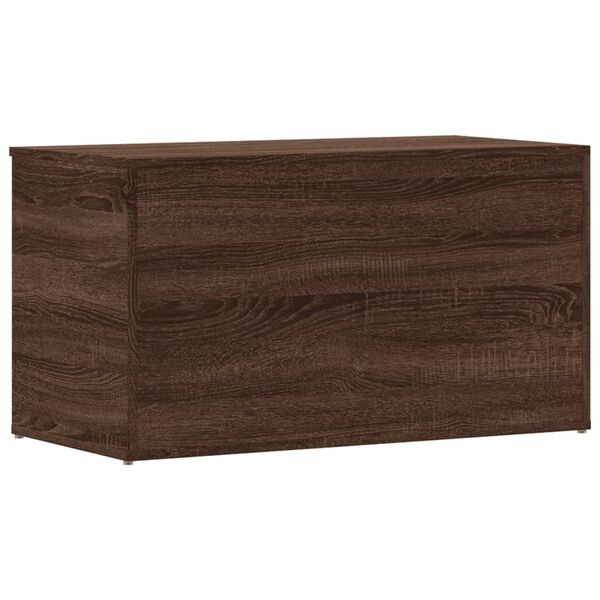 vidaXL Μπαούλο Αποθήκευσης Καφέ Δρυς 84x42x46 εκ. Επεξεργασμένο Ξύλο