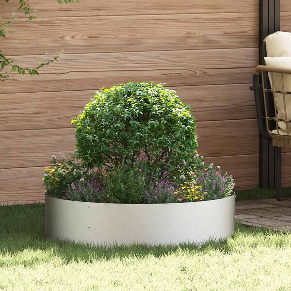 vidaXL Ζαρντινιέρες κήπου 5 pcs Ασημί 80 x 80 x 20 cm