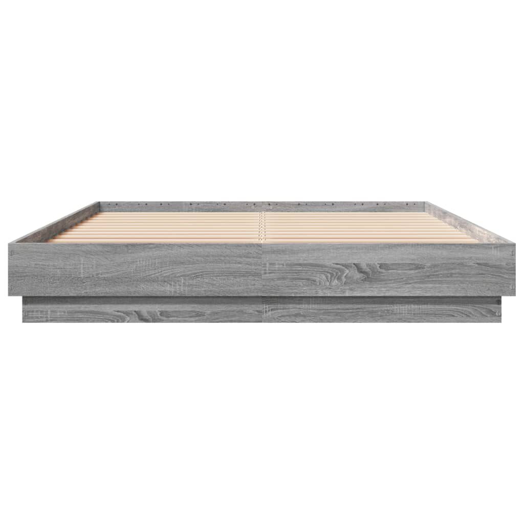 vidaXL Πλαίσιο Κρεβατιού Γκρι Sonoma 150x200 εκ. Επεξεργασμένο Ξύλο