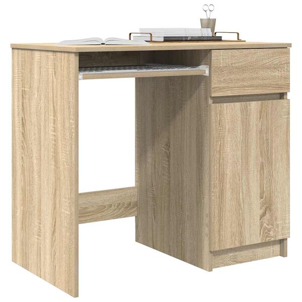 vidaXL Γραφείο Sonoma Δρυς 86x49x76 εκ. από Επεξεργασμένο Ξύλο