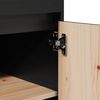 vidaXL Ντουλάπι Ψηλό Μαύρο 60x40x116,5 εκ. από Μασίφ Ξύλο Πεύκου