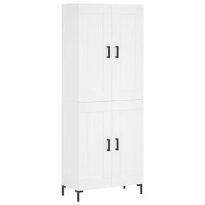 vidaXL Ντουλάπι Λευκό 69,5x34x180 εκ. από Επεξεργασμένο Ξύλο