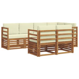 vidaXL &Sigma;&alpha;&lambda;&omicron;&nu;ά&kappa;&iota; &Gamma;&omega;&nu;&iota;&alpha;&kappa;&omicron;ύ &Kappa;&alpha;&nu;&alpha;&pi;έ &mu;&epsilon; &mu;&alpha;&xi;&iota;&lambda;ά&rho;&iota; 7 pcs &Phi;&upsilon;&sigma;&iota;&kappa;ό &kappa;&alpha;&iota; &Kappa;&rho;έ&mu;&alpha;