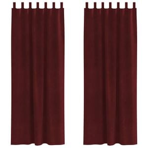 vidaXL Κουρτίνες συσκότισης 2 pcs Κόκκινο 140 x 225 cm Βελούδο