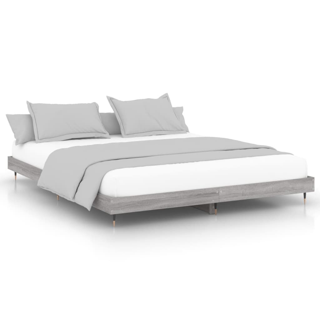 vidaXL Πλαίσιο Κρεβατιού Γκρι Sonoma 140x200 εκ. Επεξεργασμένο Ξύλο