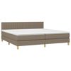 vidaXL &Kappa;&rho;&epsilon;&beta;ά&tau;&iota; Boxspring &mu;&epsilon; &Sigma;&tau;&rho;ώ&mu;&alpha; Taupe 200x200 &epsilon;&kappa;. &Upsilon;&phi;&alpha;&sigma;&mu;ά&tau;&iota;&nu;&omicron;
