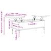 vidaXL Τραπεζάκι Σαλονιού Καπνιστή Δρυς 100x50x45 εκ. Επ. Ξύλο/Μέταλλο