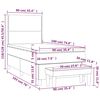 vidaXL &Kappa;&rho;&epsilon;&beta;ά&tau;&iota; Boxspring &mu;&epsilon; &Sigma;&tau;&rho;ώ&mu;&alpha; &Sigma;&kappa;&omicron;ύ&rho;&omicron; &Gamma;&kappa;&rho;&iota; 90x190 &epsilon;&kappa;. &Upsilon;&phi;&alpha;&sigma;&mu;ά&tau;&iota;&nu;&omicron;