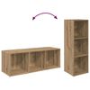 vidaXL &Sigma;&epsilon;&tau; &epsilon;&pi;ί&pi;&lambda;&omicron;&upsilon; &tau;&eta;&lambda;&epsilon;ό&rho;&alpha;&sigma;&eta;&sigmaf; 2 pcs Artisan Oak 107 x 35 x 37 cm