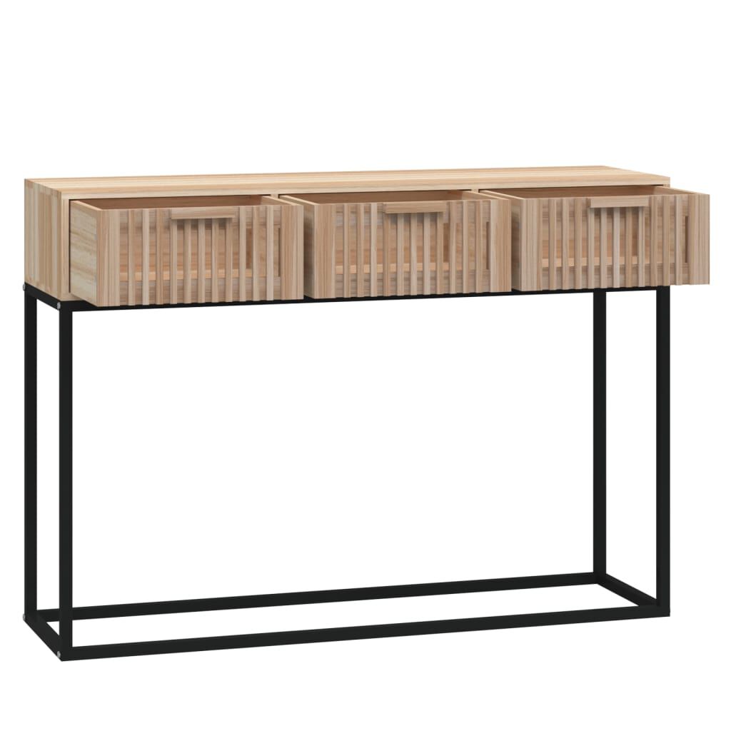 vidaXL Τραπέζι Κονσόλα 105x30x75 εκ. από Επεξεργασμένο Ξύλο και Σίδερο