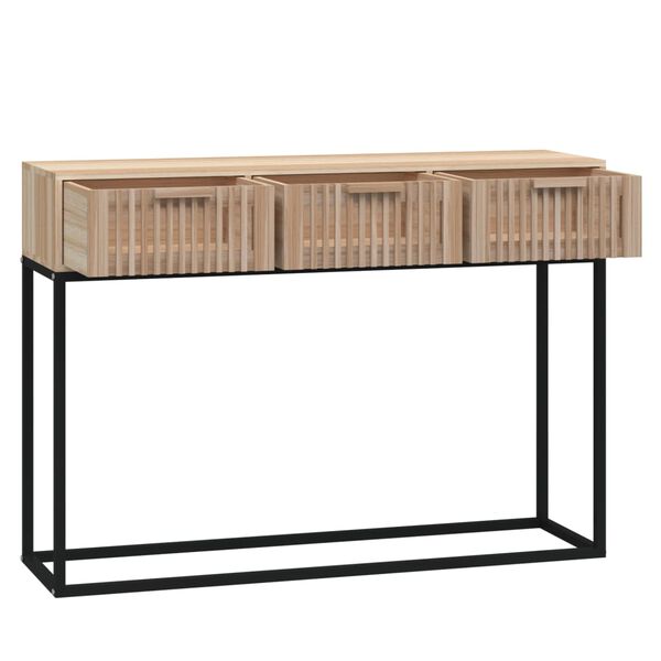 vidaXL Τραπέζι Κονσόλα 105x30x75 εκ. από Επεξεργασμένο Ξύλο και Σίδερο