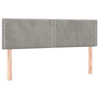 vidaXL Κεφαλάρια Κρεβατιού 2 τεμ. Αν. Γκρι 72x5x78/88 εκ. Βελούδινα