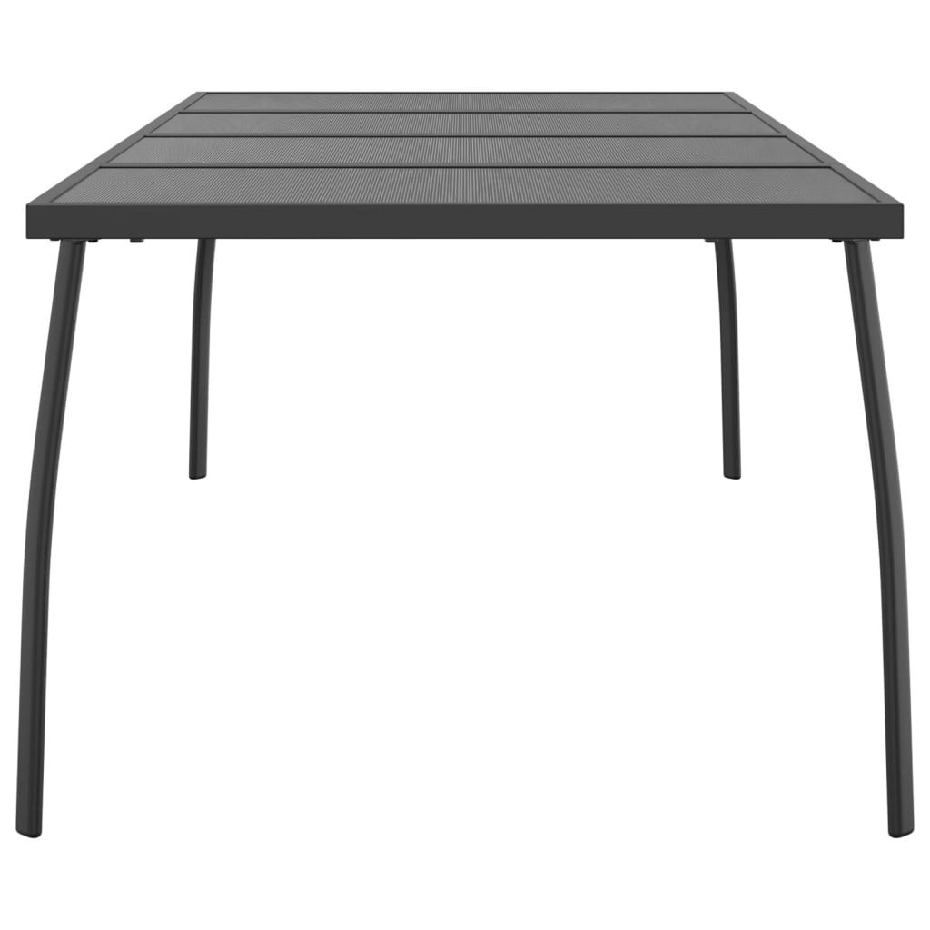 vidaXL Τραπέζι Κήπου Ανθρακί με Πλέγμα 200x100x72 εκ. Ατσάλινο