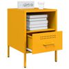 vidaXL Κομοδίνα 2 τεμ. Μουσταρδί 36x39x50,5 εκ. από Χάλυβα