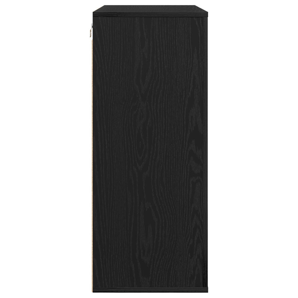 vidaXL Ντουλάπι Τοίχου Μαύρης Βελανιδιάς 80x33x80 εκ. Επεξεργασμένο Ξύλο