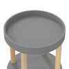 vidaXL Τρόλεϊ 3 Επιπέδων Γκρι 38 x 38 x 82 εκ. Επεξ. Ξύλο/Μασίφ Πεύκο