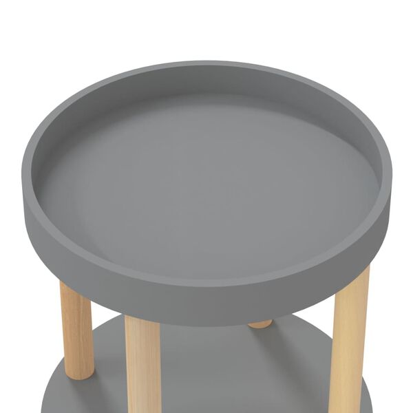 vidaXL Τρόλεϊ 3 Επιπέδων Γκρι 38 x 38 x 82 εκ. Επεξ. Ξύλο/Μασίφ Πεύκο