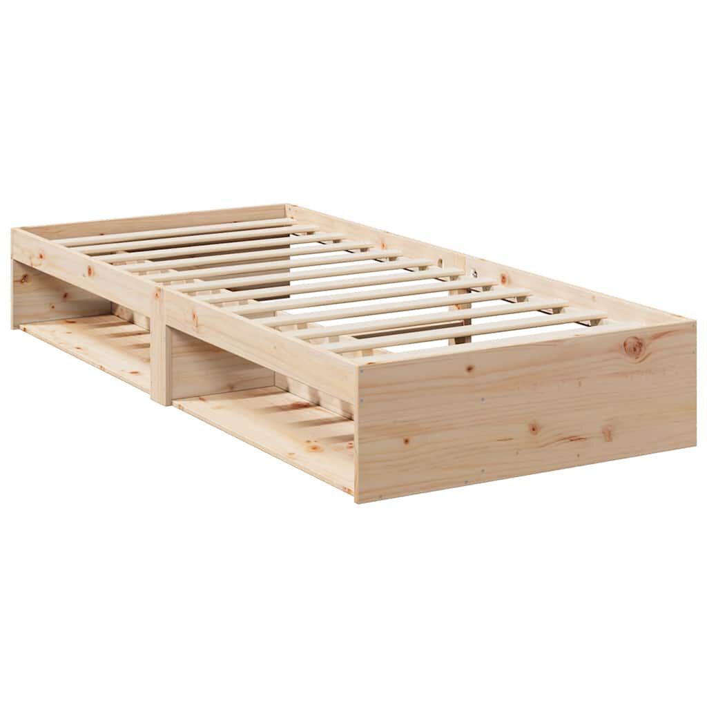 vidaXL Κρεβάτι ημέρας χωρίς στρώμα 75x190 cm Στερεό ξύλο πεύκο