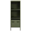 vidaXL Ντουλάπι Πράσινο Λαδί 35x39x103,5 εκ. από Ατσάλι