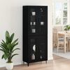 vidaXL Highboard &Mu;&alpha;ύ&rho;&eta; &Omicron;&xi;&upsilon;ά 69,5 x 34 x 180 &epsilon;&kappa;. &Epsilon;&pi;&epsilon;&xi;&epsilon;&rho;&gamma;&alpha;&sigma;&mu;έ&nu;&omicron; &xi;ύ&lambda;&omicron;