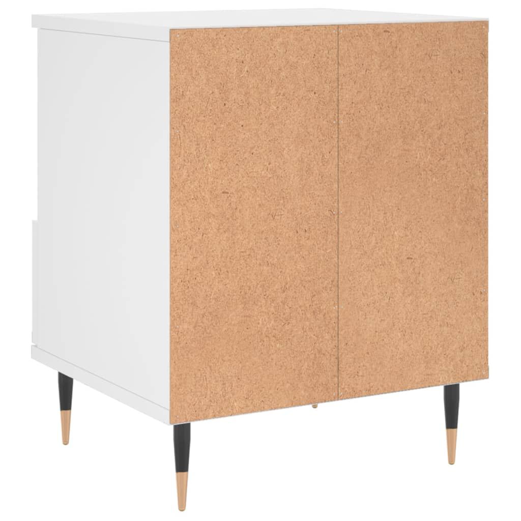 vidaXL Κομοδίνα Λευκά 2 τεμ. 40 x 35 x 50 εκ. από Επεξεργασμένο Ξύλο