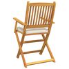 vidaXL Πτυσσόμενη Καρέκλα με μαξιλάρι 2 pcs Λευκό 49 x 57.5 x 92εκ