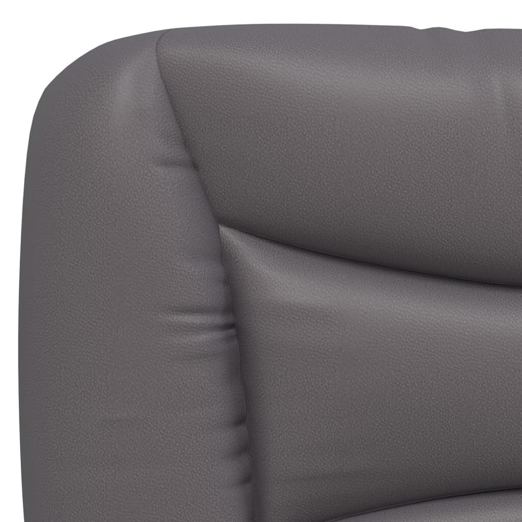 vidaXL Κρεβάτι με Στρώμα Γκρι 180x200 εκ. Συνθετικό Δέρμα