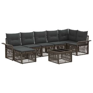 vidaXL &Sigma;&epsilon;&tau; &Kappa;&alpha;&nu;&alpha;&pi;έ &Kappa;ή&pi;&omicron;&upsilon; 8 pcs &Gamma;&kappa;&rho;&iota; &sigma;&upsilon;&nu;&theta;&epsilon;&tau;&iota;&kappa;ό &rho;&alpha;&tau;ά&nu;