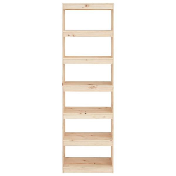 vidaXL Βιβλιοθήκη/Διαχωριστικό Χώρου 60x30x199,5 εκ. Μασίφ Ξύλο Πεύκου