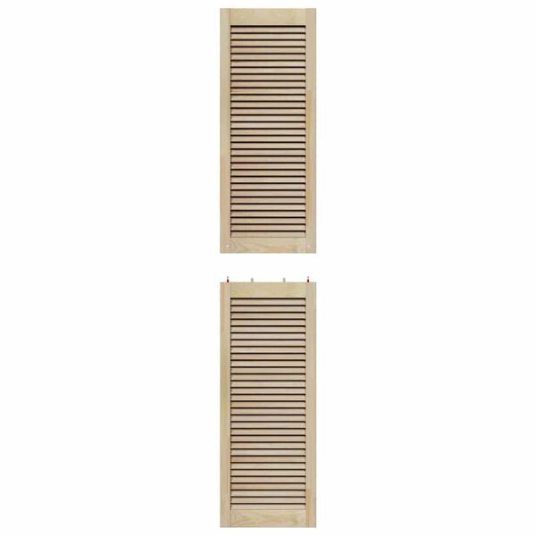 vidaXL Πόρτες Ντουλάπας με πόρτα 4 pcs Καφέ 201 x 39.5 x 2.1 εκ