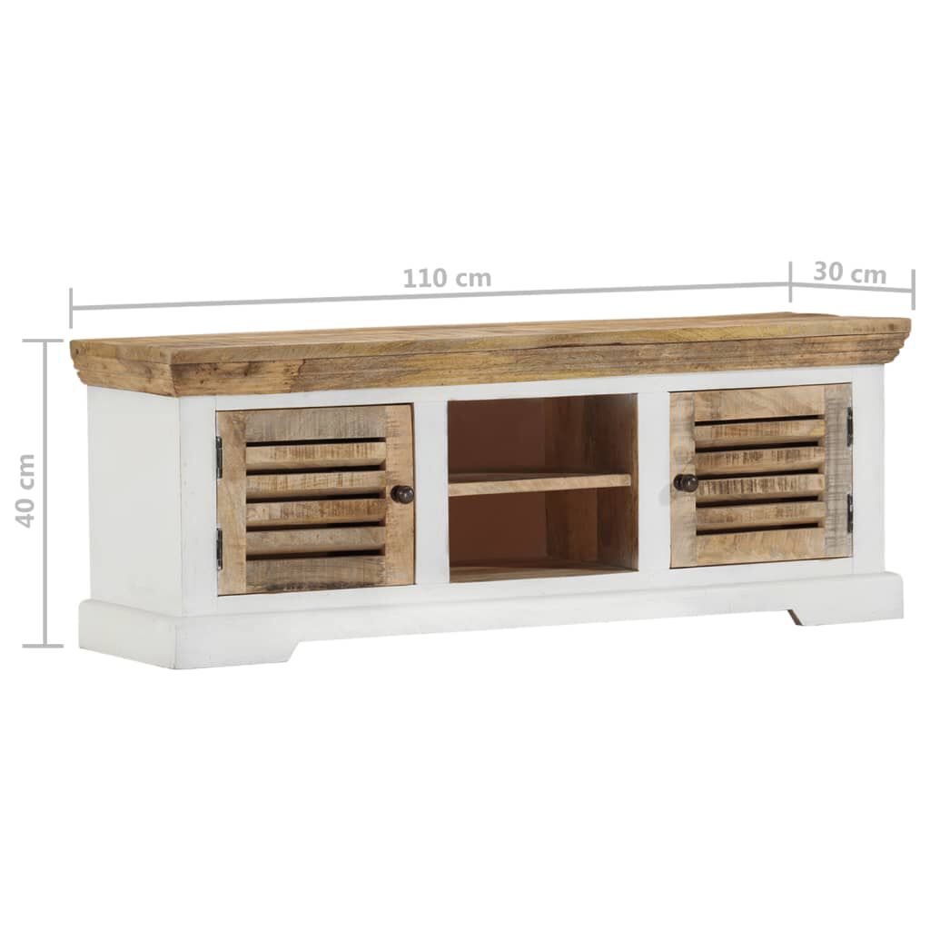 vidaXL Έπιπλο Τηλεόρασης 110 x 30 x 40 εκ. από Μασίφ Ξύλο Μάνγκο