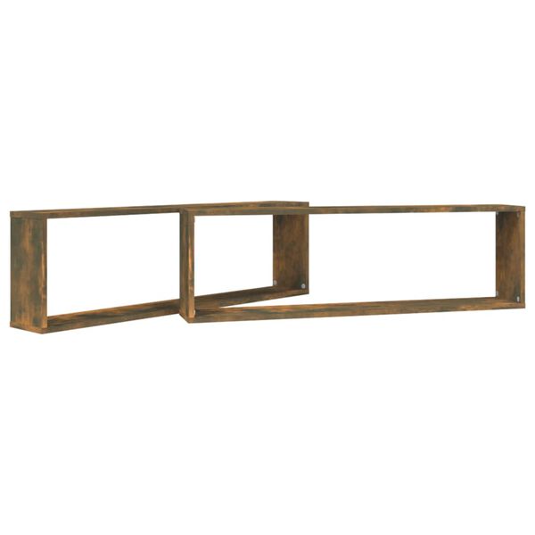 vidaXL Ραφιέρες Τοίχου Κύβοι 2 τεμ. Καπν. Δρυς 100x15x30εκ. Επεξ. Ξύλο