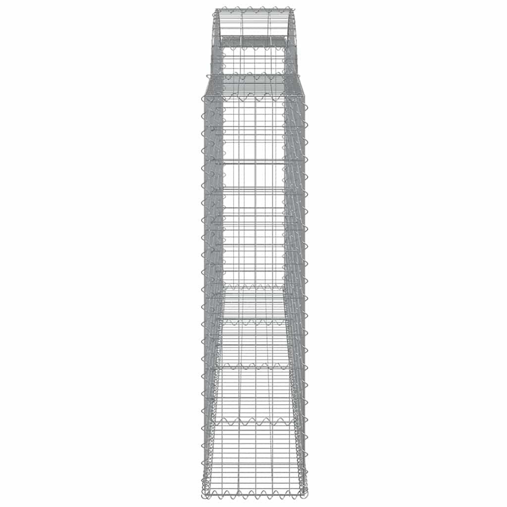 vidaXL Συρματοκιβώτια Τοξωτά 9 τεμ. 300x30x120/140 εκ. Γαλβαν. Ατσάλι