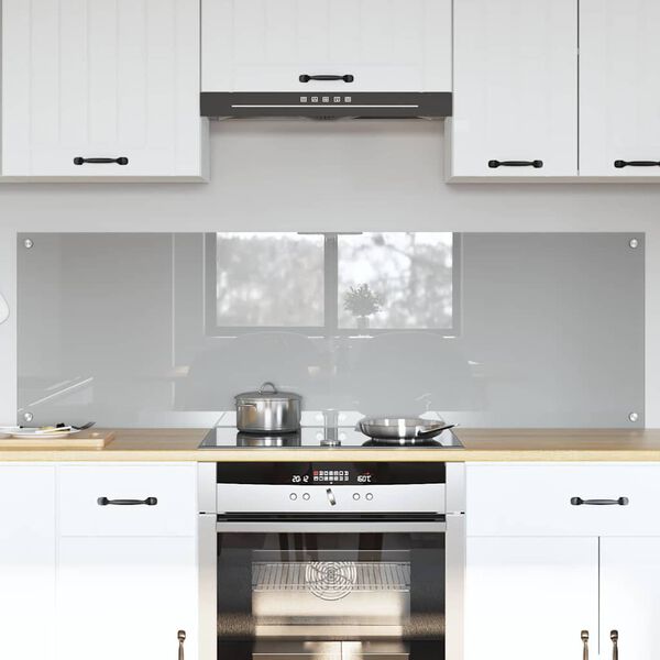 vidaXL Πίσω Πάνελ Κουζίνας 2 pcs Ανοιχτό γκρι 80 x 50 cm