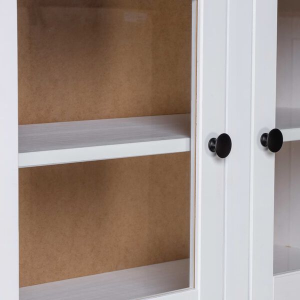 vidaXL Μπουφές Λευκός 93 x 40,5 x 180 εκ. από Ξύλο Πεύκου Σειρά Panama